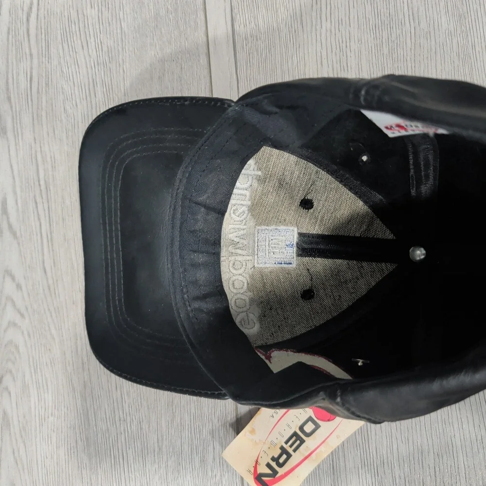 Vintage Modern Headwear‎ Hat Black Leather Dale Earnhardt GM NASCAR Racing USA